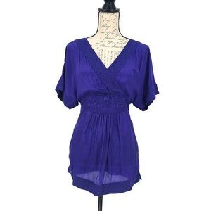 Maeve Anthropologie Adana Kimono Embroidered Top Size 0